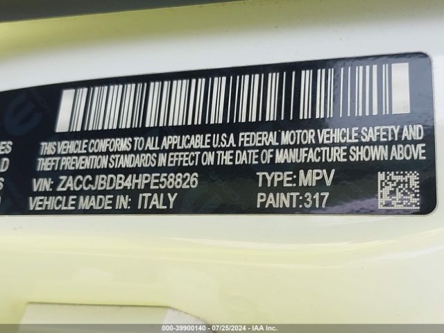 ZACCJBDB4HPE58826 Jeep Renegade Limited 4x4