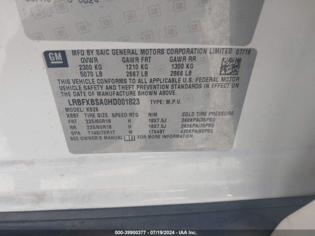LRBFXBSA0HD001823 Buick Envision Essence