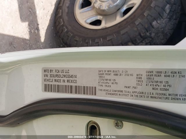 3C6UR5DL2MG554514 RAM 2500