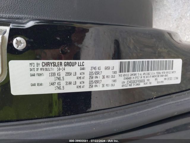 2C4RDGBG3FR586836 Dodge Grand Caravan Se