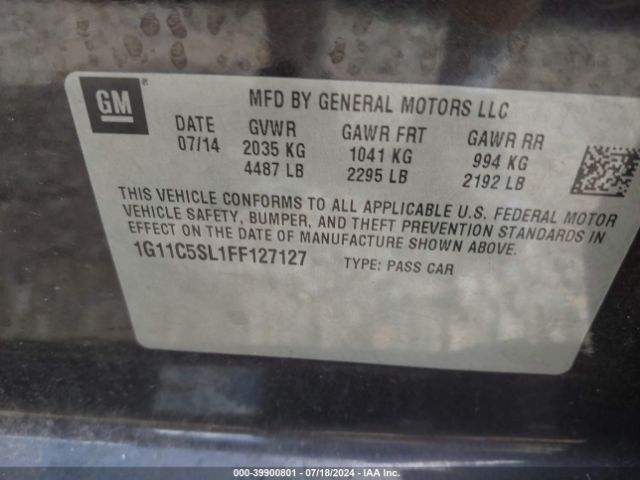 1G11C5SL1FF127127 Chevrolet MALIBU 1LT