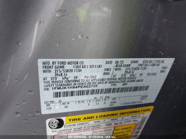 Ford Expedition Xlt Max 2023 1FMJK1H84PEA62735 Image 9
