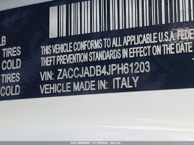 ZACCJADB4JPH61203 Jeep Renegade Limited Fwd