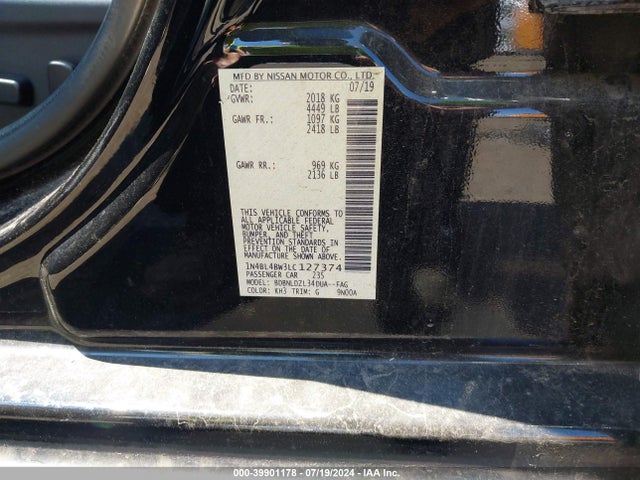 1N4BL4BW3LC127374 Nissan Altima S Intelligent Awd