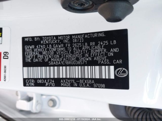 58ABA1C18RU038571 Lexus Es 300h F Sport Handling