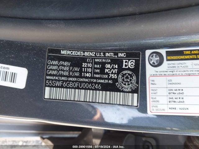 55SWF6GB0FU006246 Mercedes-Benz C 400 4matic
