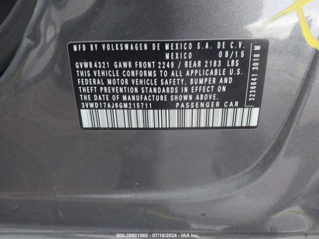 3VWD17AJ6GM215711 Volkswagen Jetta 1.8t Sport