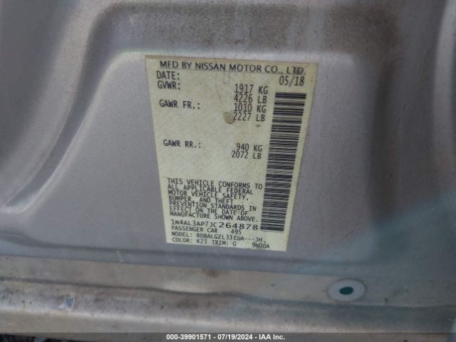 2018 NISSAN ALTIMA 1N4AL3AP7JC264878 Photo 8