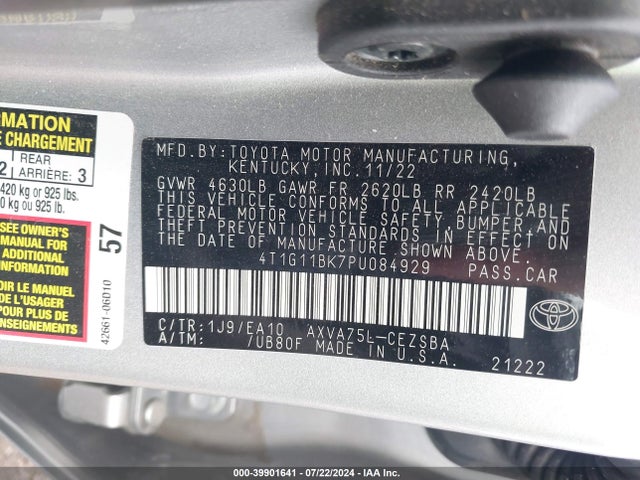 Toyota Camry Se Awd 2023 4T1G11BK7PU084929 Image 9