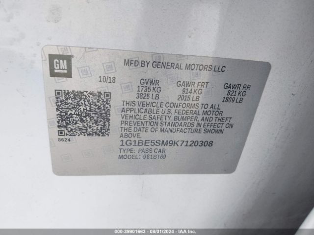 1G1BE5SM9K7120308 Chevrolet CRUZE LT