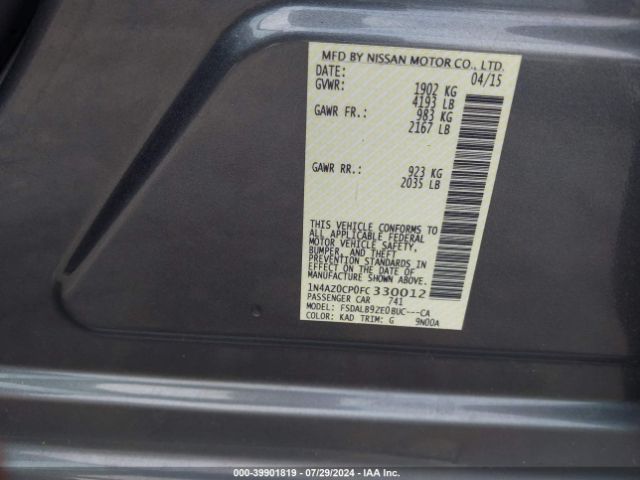 1N4AZ0CP0FC330012 Nissan LEAF S