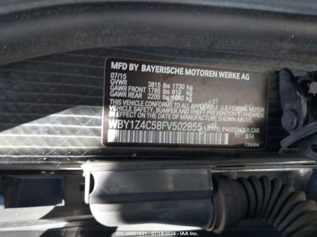 WBY1Z4C58FV502855 BMW I3 Base W/range Extender
