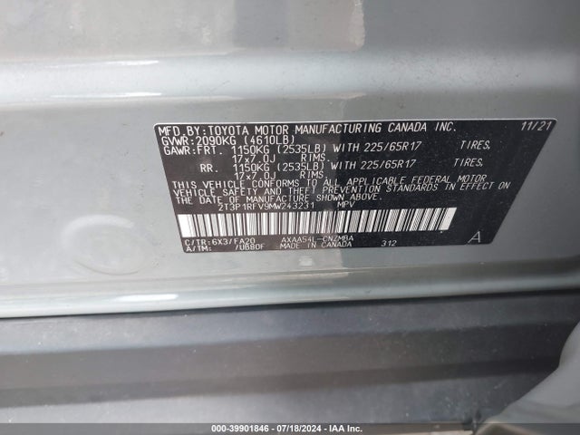 Toyota Rav4 Xle 2021 2T3P1RFV9MW243231 Image 9
