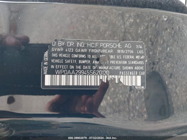2005 PORSCHE 911 WP0AA29945S620120 Photo 8