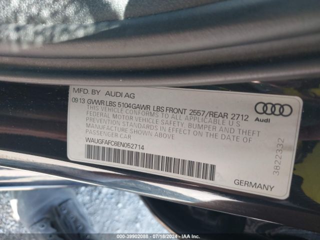 WAUGFAFC6EN052714 Audi A6 2.0t Premium