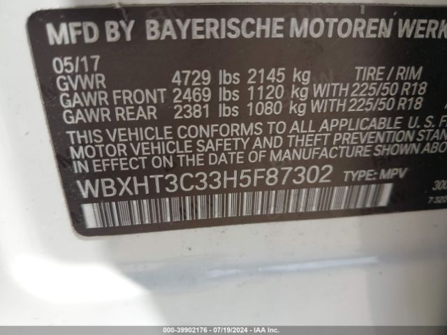 2017 BMW X1 WBXHT3C33H5F87302 Photo 8