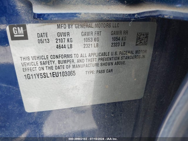 Chevrolet Impala 1ls 2014 1G11Y5SL1EU103065 Image 9