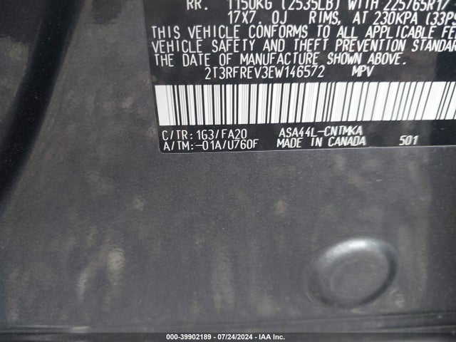 Toyota Rav4 Xle 2014 2T3RFREV3EW146572 Image 9