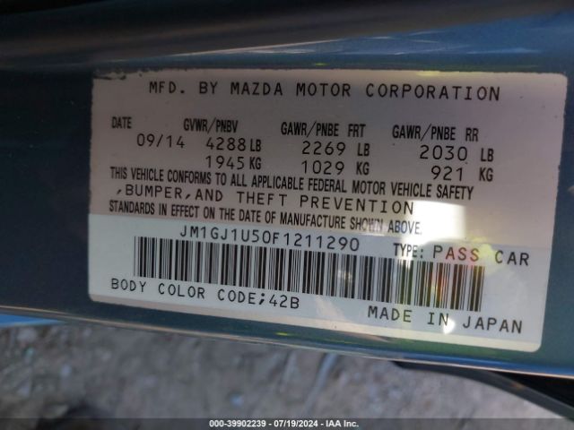 JM1GJ1U50F1211290 Mazda Mazda6 I Sport
