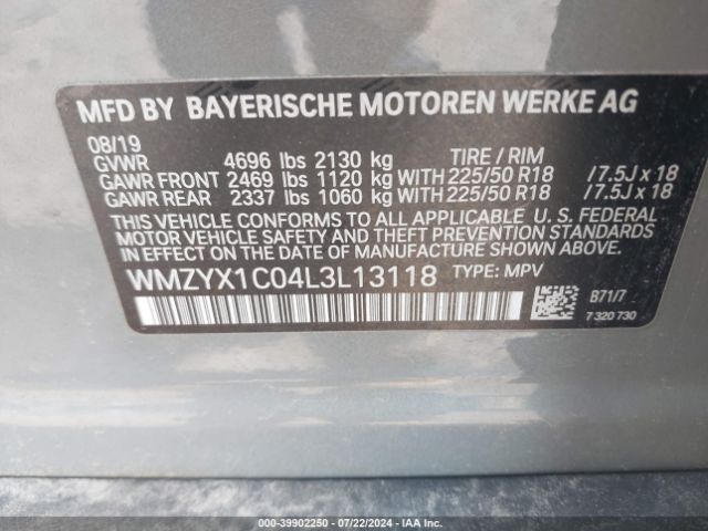 WMZYX1C04L3L13118 Mini Countryman Cooper S