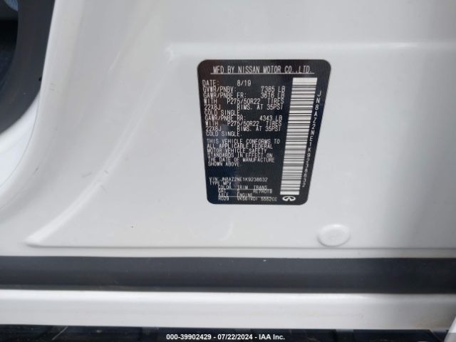 JN8AZ2NE1K9238632 Infiniti QX80 LUXE