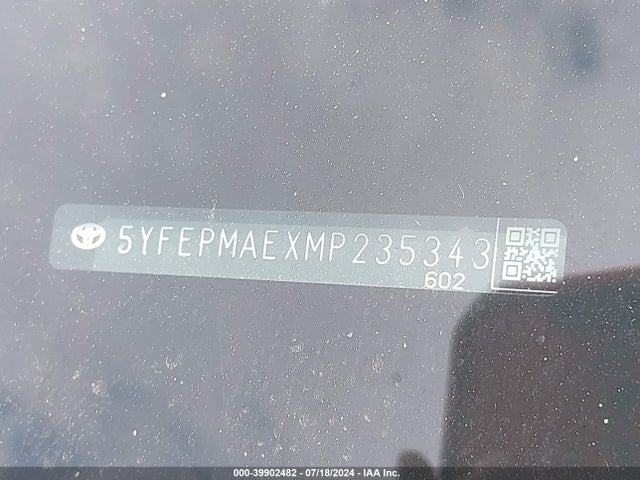 Toyota COROLLA LE 2021 5YFEPMAEXMP235343 Image 9