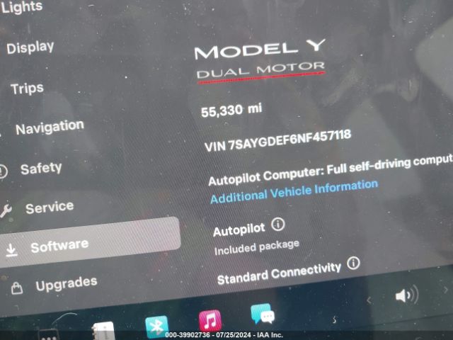7SAYGDEF6NF457118 Tesla Model Y Performance Dual Motor All-wheel Drive