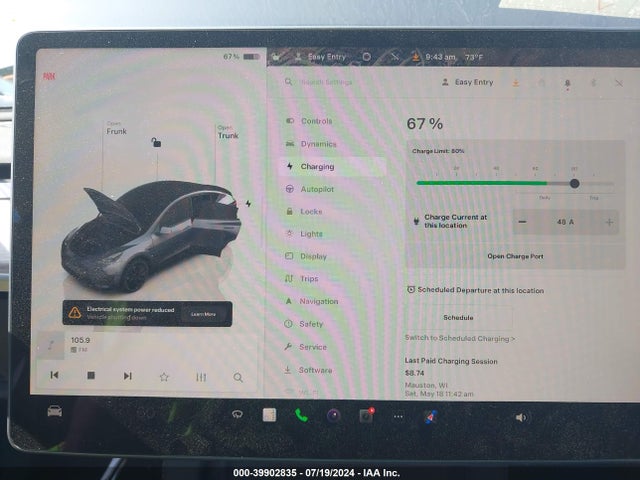 7SAYGDEF1PF709943 Tesla Model Y Awd/performance Dual Motor All-wheel Drive