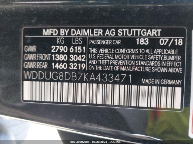 WDDUG8DB7KA433471 Mercedes-Benz S 560