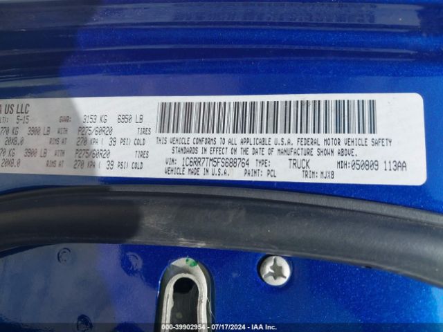 1C6RR7TM5FS688764 RAM 1500 Big Horn