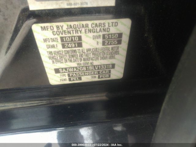 2011 JAGUAR XJ SAJWA2GB1BLV13318 Photo 8