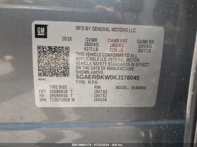 5GAERBKW0KJ178045 Buick Enclave Fwd Essence