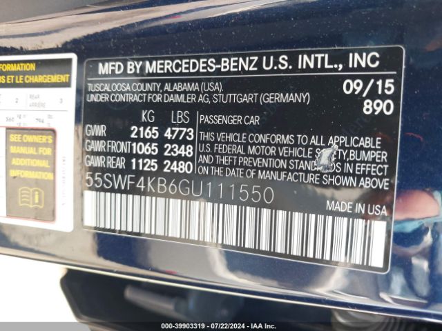 55SWF4KB6GU111550 Mercedes-Benz C 300 4matic/luxury 4matic/sport 4matic