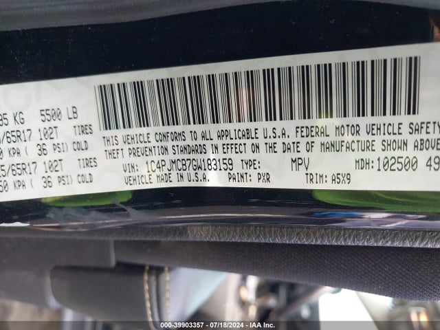Jeep Cherokee Latitude 2016 1C4PJMCB7GW183159 Image 9