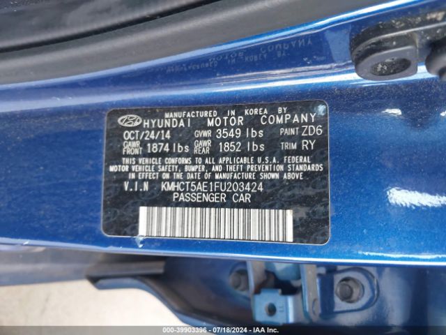 KMHCT5AE1FU203424 Hyundai ACCENT GS