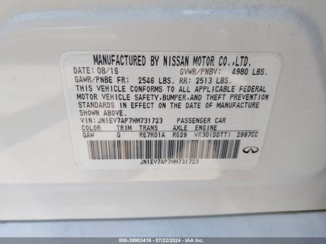 JN1EV7AP7HM731723 Infiniti Q50 3.0t Premium