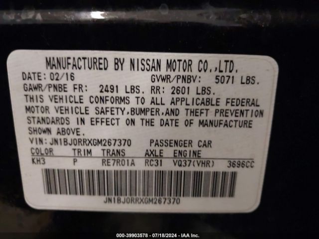 JN1BJ0RRXGM267370 Infiniti QX50