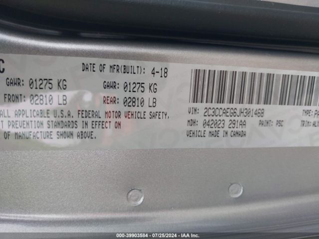 2C3CCAEG6JH301468 Chrysler 300 Limited