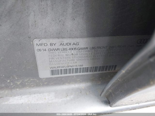WAUFFAFL6FN015188 Audi A4 2.0t Premium