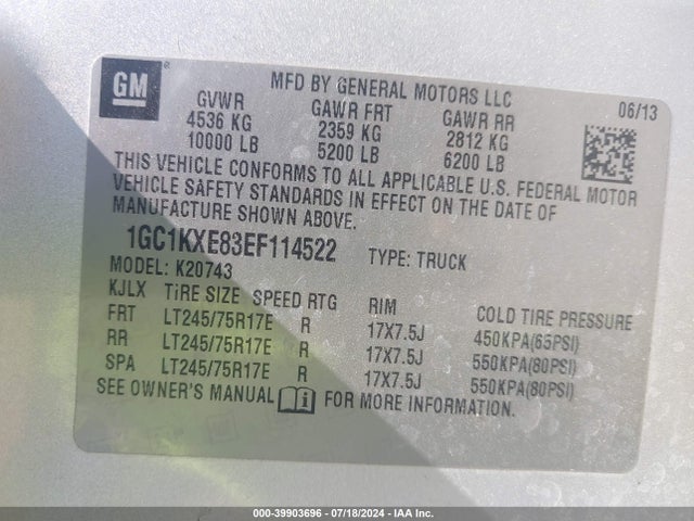 Chevrolet Silverado 2500hd Lt 2014 1GC1KXE83EF114522 Image 9