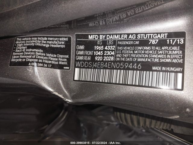WDDSJ4EB4EN059446 Mercedes-Benz CLA 250