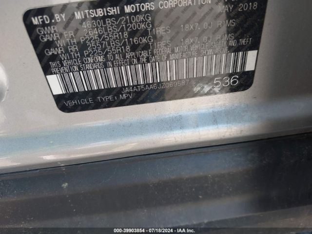 JA4AT5AA6JZ069587 Mitsubishi Eclipse Cross Se/sel