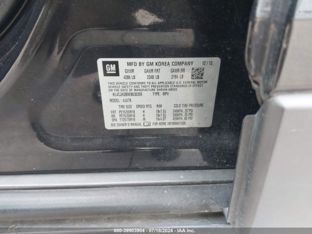 KL4CJASB9EB630359 Buick Encore