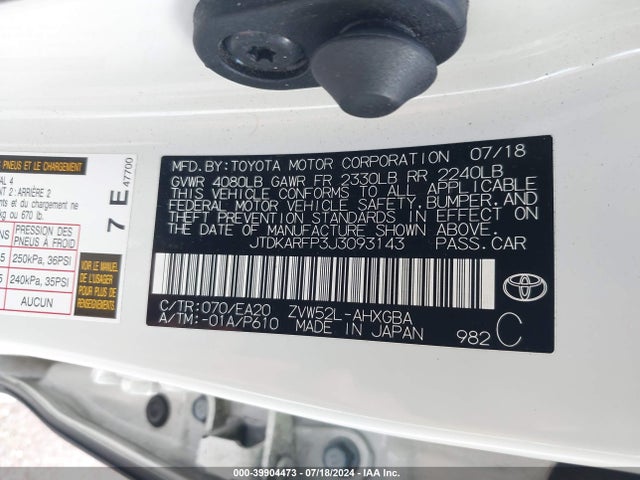 Toyota Prius Prime Advanced/plus/premium 2018 JTDKARFP3J3093143 Image 9
