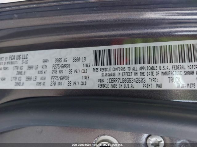 1C6RR7LG0GS342603 RAM 1500 Big Horn