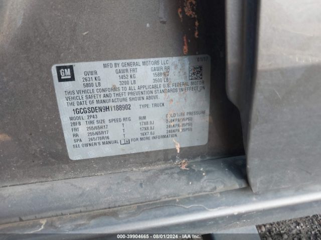 1GCGSDEN9H1188902 Chevrolet Colorado Z71