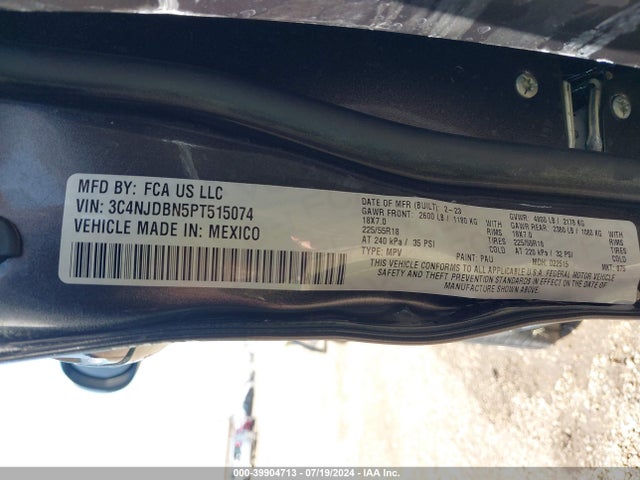 3C4NJDBN5PT515074 Jeep Compass Altitude 4x4