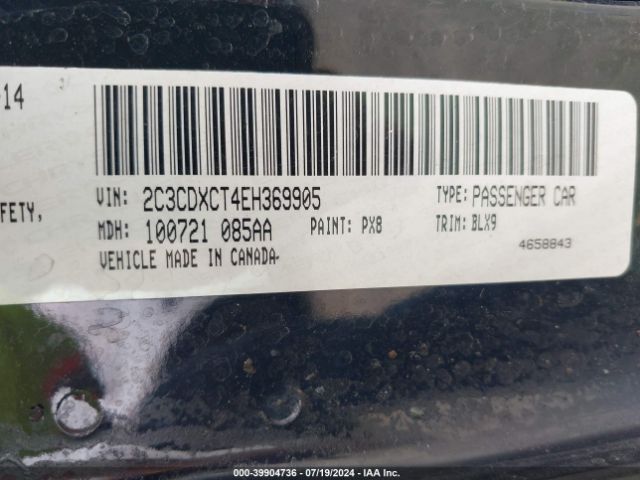2C3CDXCT4EH369905 Dodge Charger R/t Plus