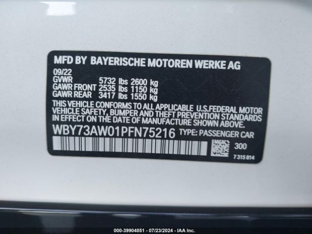 WBY73AW01PFN75216 BMW I4 Edrive40