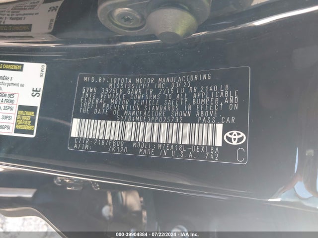 Toyota COROLLA LE 2023 5YFB4MDE3PP025792 Image 9